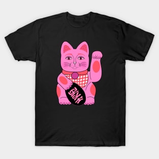 Pink lucky cat T-Shirt